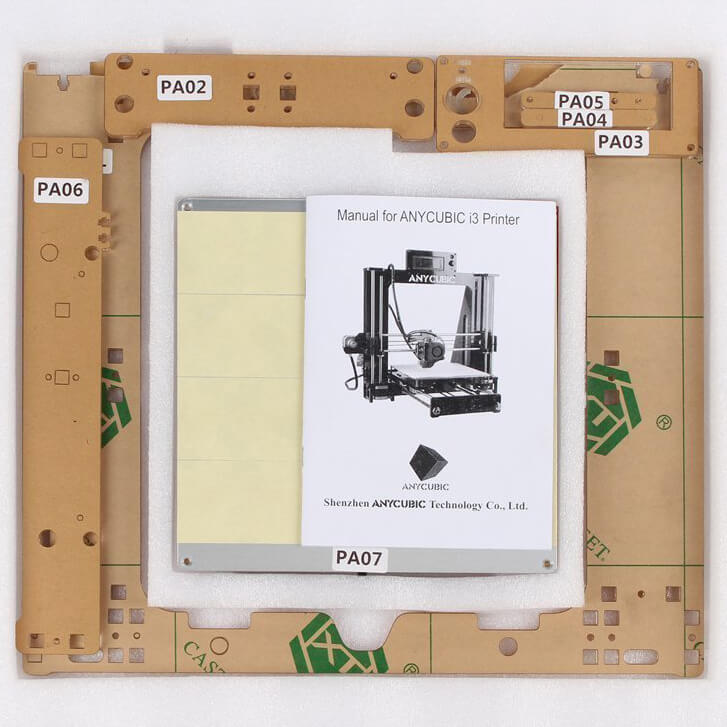 3D Drucker großes Druckbett eines Anycubic Modells im Originalzustand. Hier sorgt die Druckbett Beschichtung für Druckbetthaftung beim Druckbett 3D Drucker.