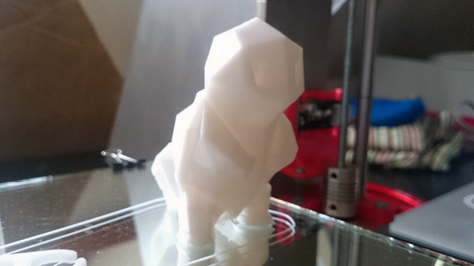 Das Pokemon Schiggy im Amolen Filament Test, sprich dem Amolen PLA Test Druck in weiß