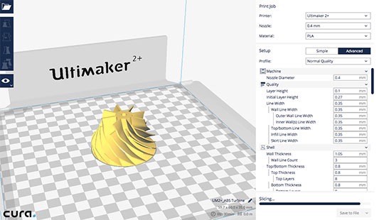 Ultimaker Cura 3D Druck Software: Druckersoftware im Einsatz