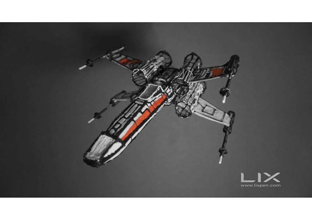 Ein beeindruckendes X-Wing Modell, das LIX als Produktfoto angibt